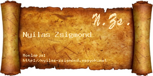 Nyilas Zsigmond névjegykártya