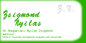 zsigmond nyilas business card